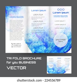 Corporate Tri Fold Brochure vector illustration
