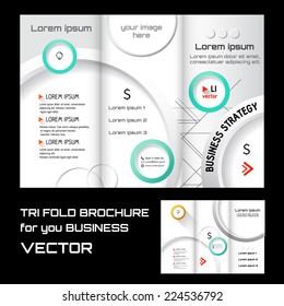Corporate Tri Fold Brochure vector illustration
