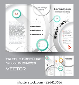 Corporate Tri Fold Brochure vector illustration
