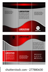 Corporate Tri Fold Brochure vector illustration
