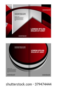 Corporate Tri Fold Brochure vector illustration 