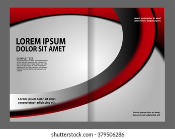 Corporate Tri Fold Brochure vector illustration 