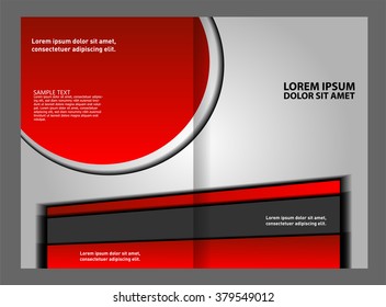 Corporate Tri Fold Brochure vector illustration 