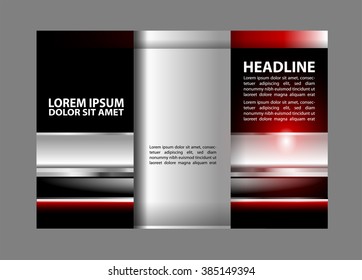 Corporate Tri Fold Brochure vector illustration 