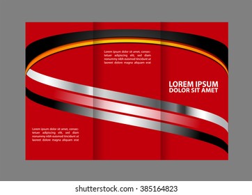 Corporate Tri Fold Brochure vector illustration 