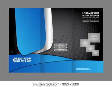 Corporate Tri Fold Brochure vector illustration
