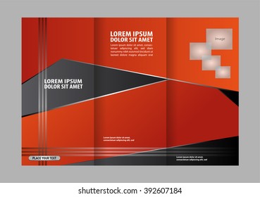 Corporate Tri Fold Brochure vector illustration
