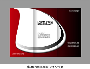 Corporate Tri Fold Brochure vector illustration
