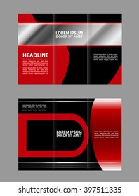 Corporate Tri Fold Brochure vector illustration
