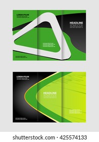 Corporate Tri Fold Brochure vector illustration
