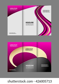 Corporate Tri Fold Brochure vector illustration
