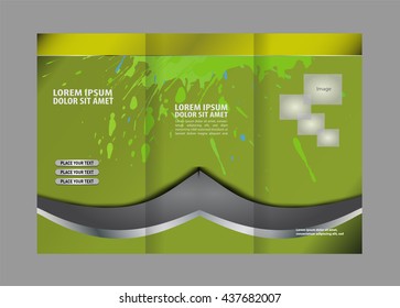 Corporate Tri Fold Brochure vector illustration
