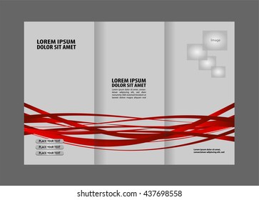 Corporate Tri Fold Brochure vector illustration
