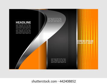 Corporate Tri Fold Brochure vector illustration
