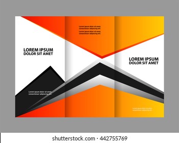 Corporate Tri Fold Brochure vector illustration
