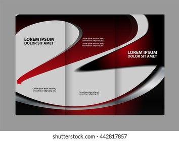 Corporate Tri Fold Brochure vector illustration
