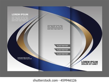 Corporate Tri Fold Brochure vector illustration
