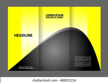 Corporate Tri Fold Brochure vector illustration
