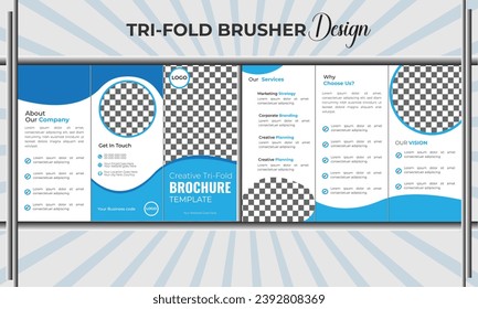 Plantilla de diseño de pincel de Tri Fold Corporativo