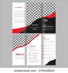 Corporate tri fold business brochure