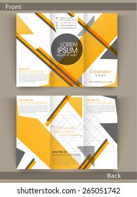 Corporate Tri Fold flyer, template or brochure design with place holders for your content, Including two side presentation.