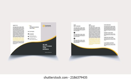 Corporate tri-fold brochure design template 
