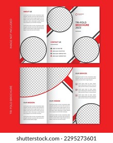 Corporate tri-fold brochure design  template, printable brochure template