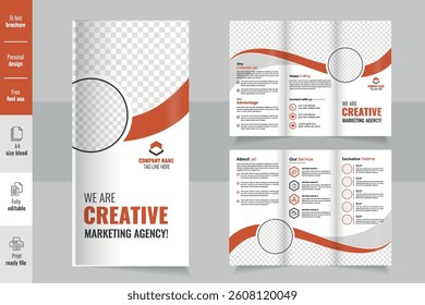 Corporate Trifold Brochure and Leaflet Template ,Professional Trifold Flyer Design