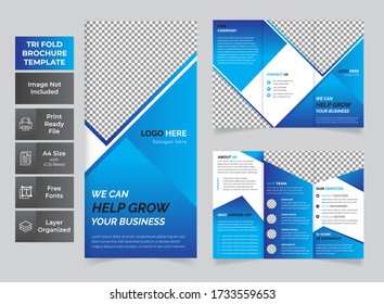 Corporate trifold brochure template Design 