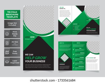 Corporate Trifold Brochure Template Design 