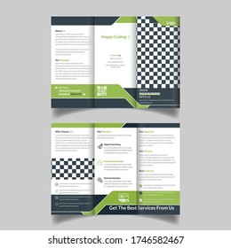 Corporate trifold brochure template, modern brochure design
