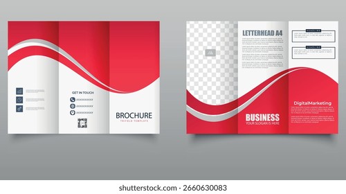 Diseño Corporativa del Vector de la Plantilla del folleto de Trifold. Profesional Vector Plantilla de un folleto de negocios triple.