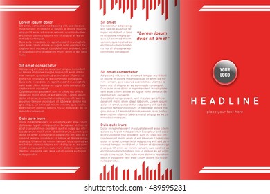 Corporate trifold brochure templates design. Stock vector.