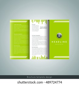 Corporate trifold brochure templates design. Stock vector.