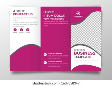 Corporate TriFold Brochure vector illustration For Your Company 