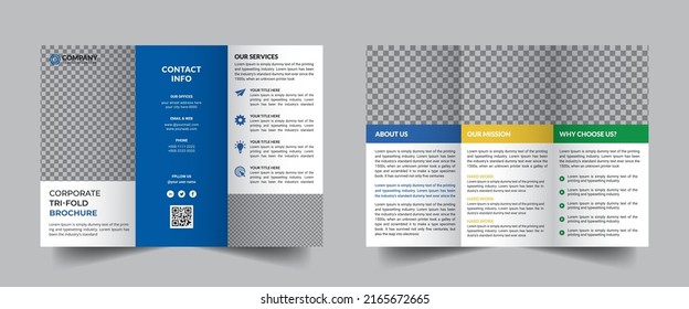 Corporate trifold business brochure design template, modern trifold business brochure, trifold brochure design, trend brochure