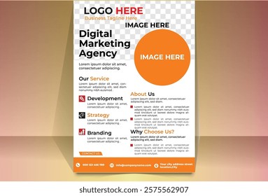 	
Corporate Unique Business flyer design template in A4 size, infographic, modern layout,editable bundle, marketing print material design, Magazine, Poster, EPS File