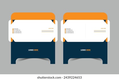 Corporate unique envelope design Teamplate
