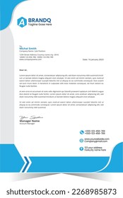 plantilla de diseño de membrete única corporativa