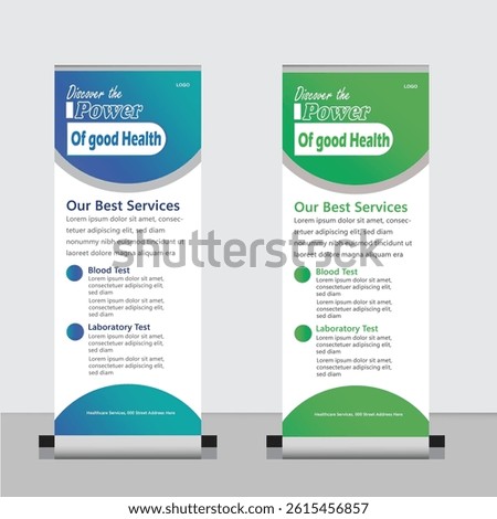 It is corporate and unique rollup banner design.