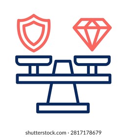 Corporate Values Icon Element for Design