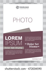 Corporate Vector brochure template design with Simple Colour elements