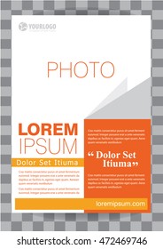 Corporate Vector brochure template design with elements