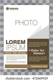 Corporate Vector brochure template design with elements