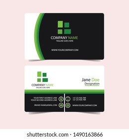 Corporate Vector Business Card Template With Natural Color