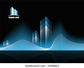 Corporate Vector Business Real Estate Template Background with Logo (others elements of this template are in my portfolio)