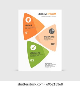 Corporate vector design of paper flier or brochure cover