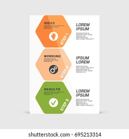Diseño vectorial corporativo de volante de papel o portada de folletos