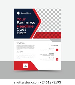 CORPORATE VECTOR FLYER DESIGN FOR BANNER, BROCHURE, COVER, POSTER, MODERN LAYOUT WITH A4 SIZE AND COLOR  BLUE RED UNIQUE flyer template