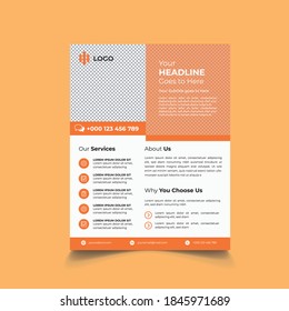 A corporate vector flyer design template